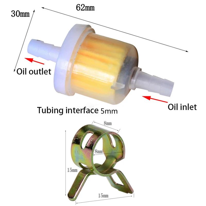 1 ensemble de tuyaux de carburant en ligne avec Clips universels pour Mini Moto 2 temps, Dirt Bike,
