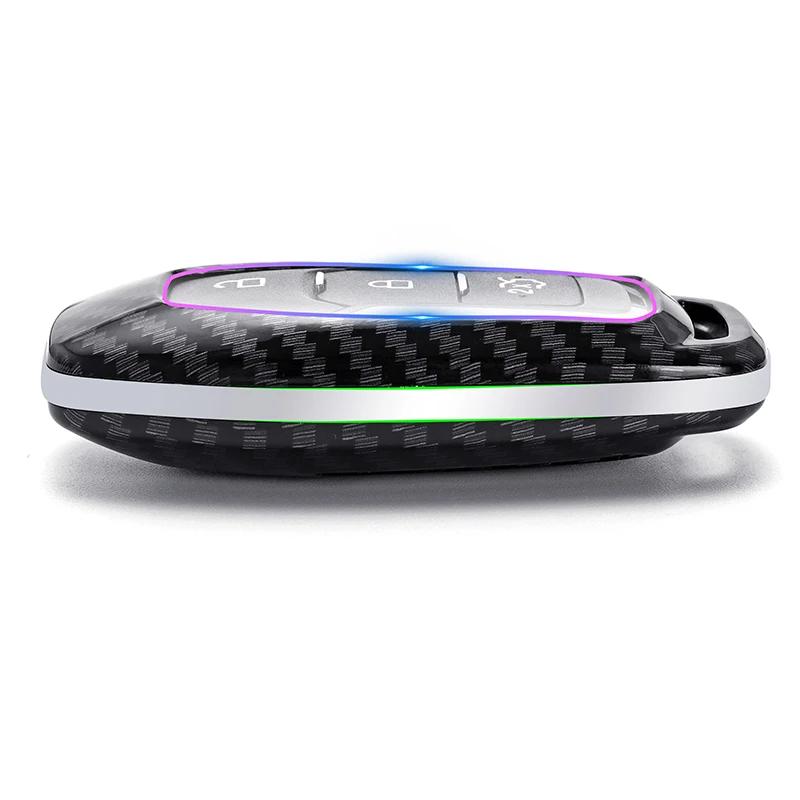 Nouvelle couverture de clé de voiture en fibre de carbone pour Ford ktMondeo Mustang F-150 Explorer