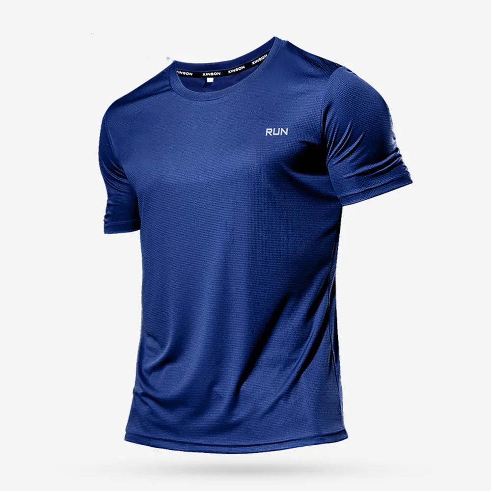 T-Shirt sport multicolore séchage rapide Homme - Maillot gymnastique respirant - Chemise Fitness course été
