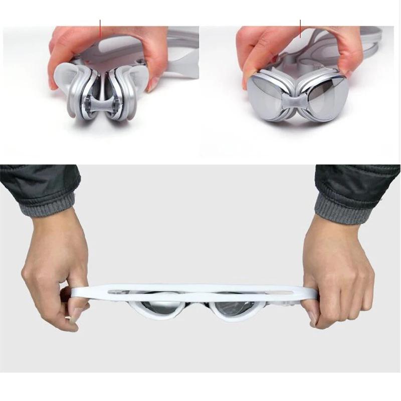 Placage myopie lunettes de natation professionnel étanche Anti-buée UV bouclier lunettes piscine Spo