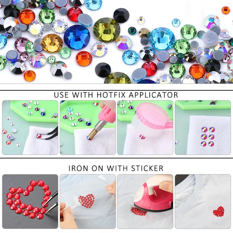 Hotfix Strass cristal clair AB Flatback fer sur Strass pierres correcteurs à chaud Strass pour coutu