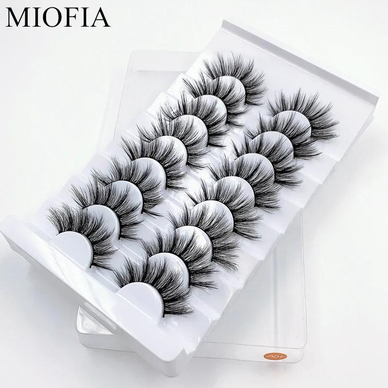 MIOFIA 8 paires de cils de vison 3D en gros, cils de vison cruel sans vrac, cils de vison artificiel