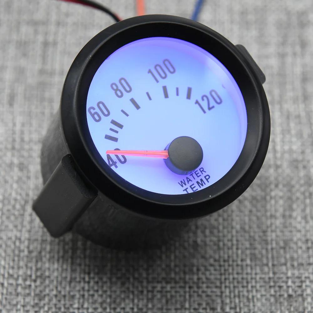 Jauge de température d'eau LED bleue personnalisée, température de l'eau de voiture de course, capte