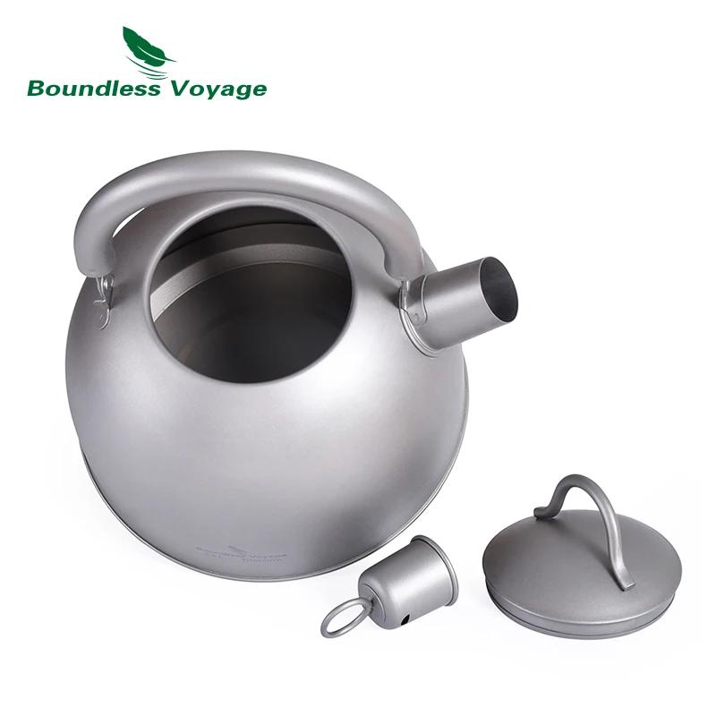 Pot d'extérieur ultraléger de grande capacité, Voyage sans limite, bouilloire en titane de 2L avec B