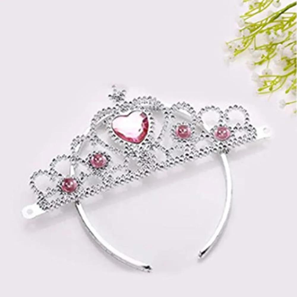 Accessoires de princesse Elsa, ensemble de déguisement pour petites filles, Costume de couronne Elsa
