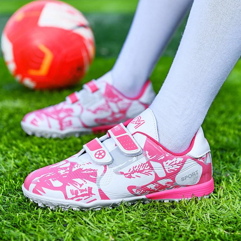 Chaussures de football bon marché pour enfants, chaussures d'entraînement pour garçons et filles, ba