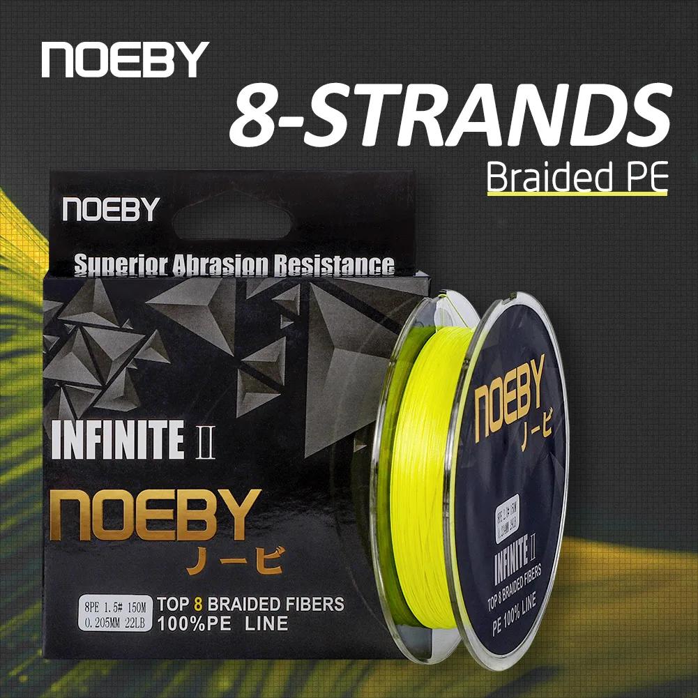 NOEBY PE ligne X8 brin tressé ligne de pêche 150m 300m 1-103LB Super Tension résistance à l'usure li