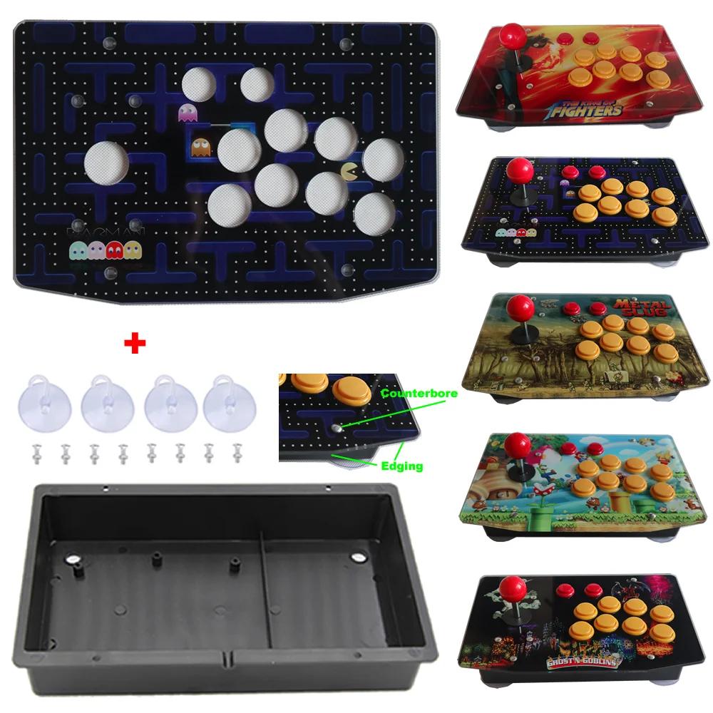 RAC-K500C 10 boutons trou acrylique œuvre panneau plat boîtier bricolage Arcade Joystick Kits