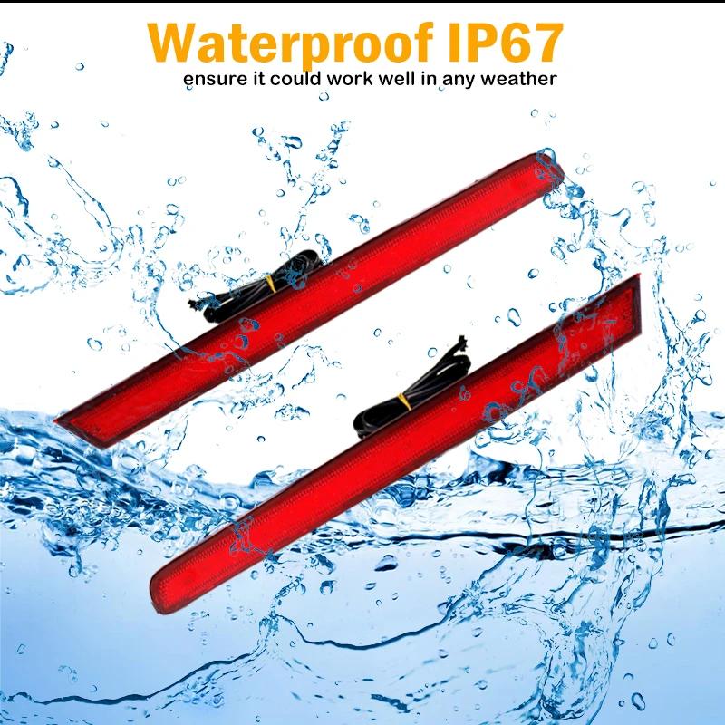 IJDM – feux antibrouillard arrière pour voiture, rouge, 12V, réflecteur pour pare-choc, Ford Explore