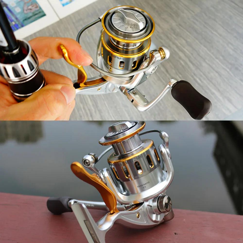 Moulinets de pêche Spinning corps en métal 5.2:1 rapport de vitesse lisse 10BB pour bateau costero r