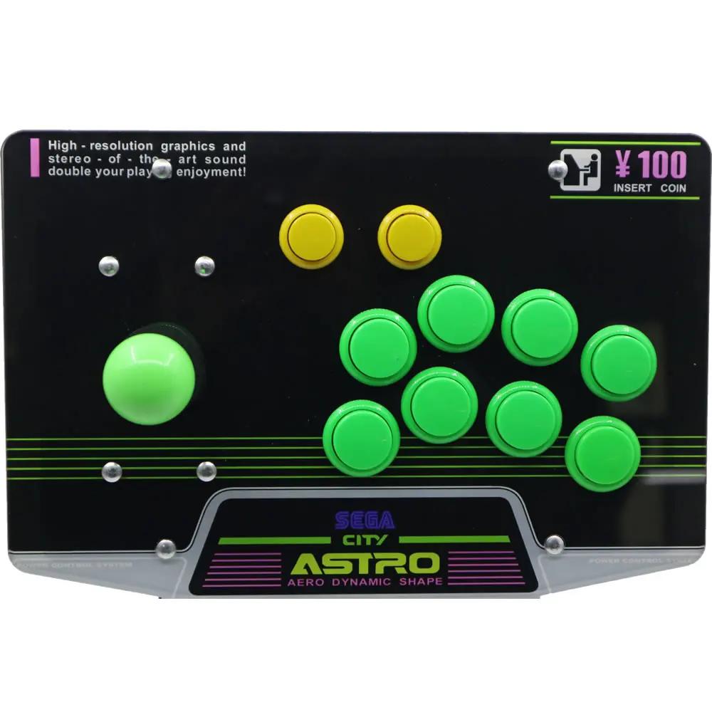 Joystick d'arcade 10 boutons avec câble USB, panneau d'illustration acrylique pour PC SEGA Astro Cit