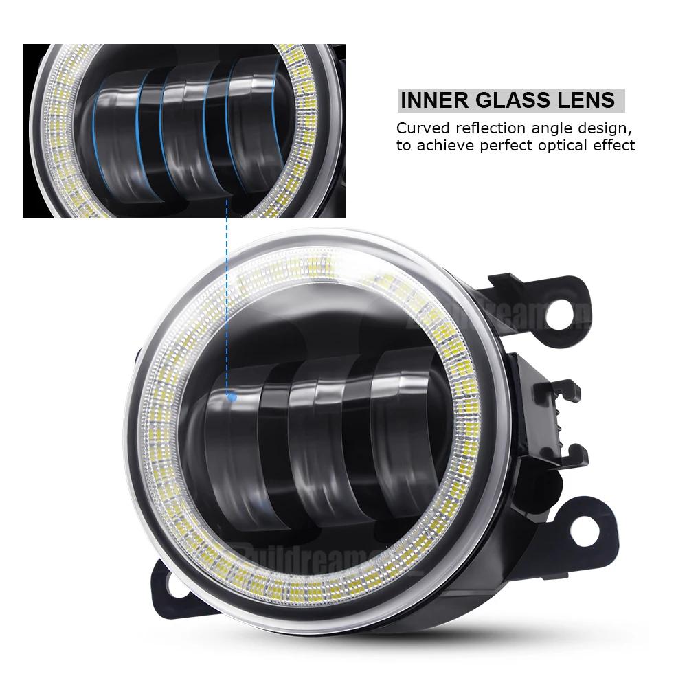 Ensemble de phares antibrouillard Angel Eye, 2 pièces, pour Ford Fiesta 2001 – 2015, lentille LED po