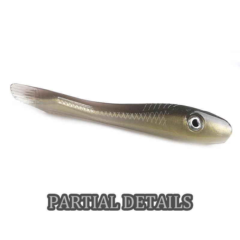 Supercontinent Crazy Slug 78mm/8 pièces yeux 3D leurre de pêche souple bar appât artificiel Silicone