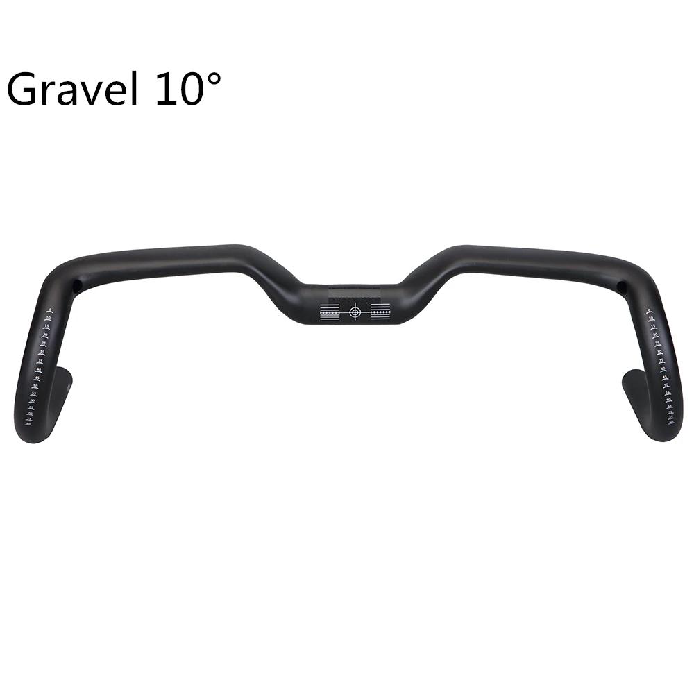2024 nouveau gravier 14 degrés poignée de vélo en fibre de carbone T1000 guidon de vélo Ultra léger