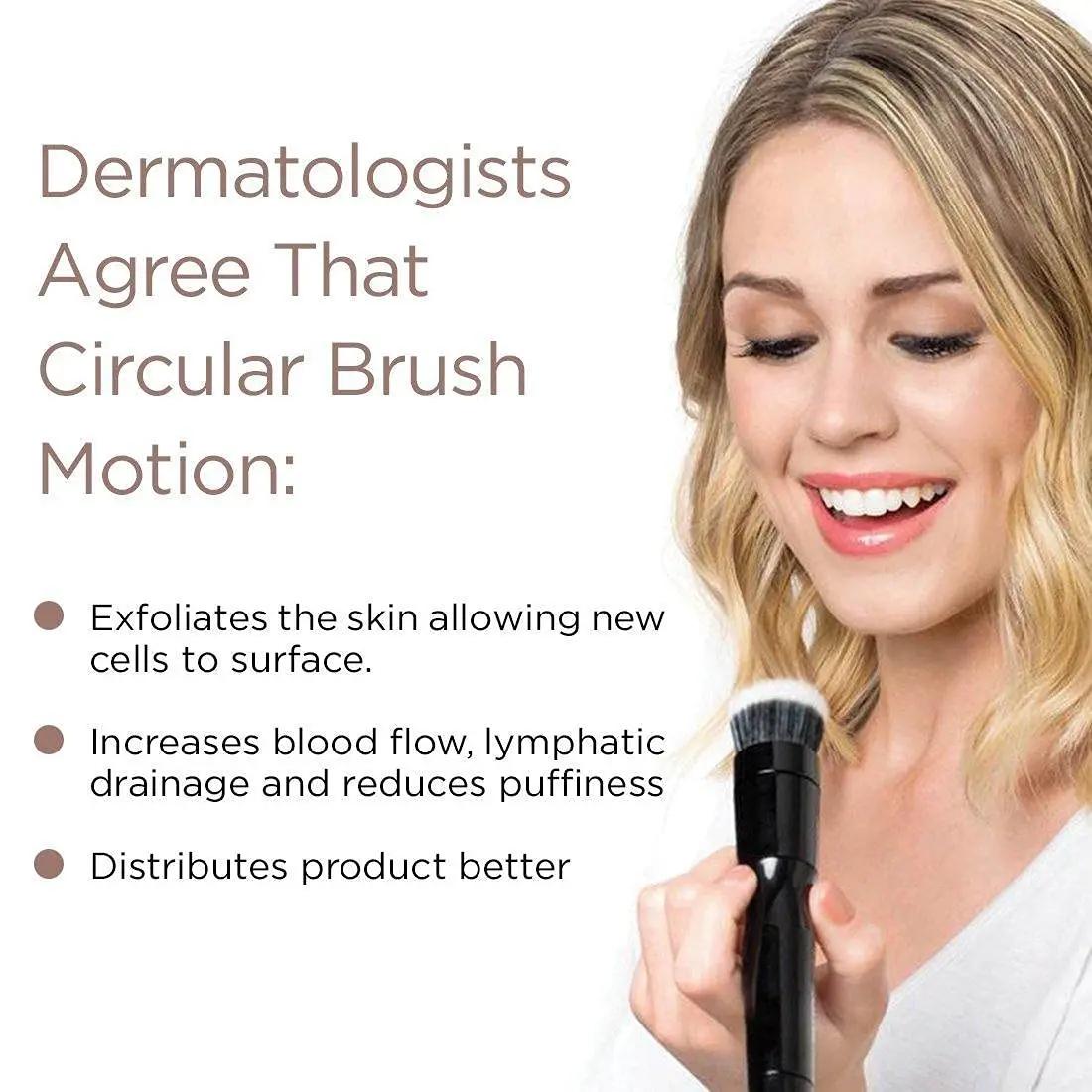 Pinceau de maquillage rotatif automatique, pinceau de maquillage électrique, fard à joues liquide et