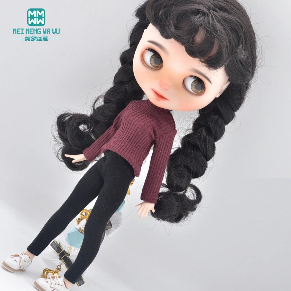 Convient aux accessoires de vêtements de poupée Blyth Azone OB22 OB24, pull à col roulé de couleur b