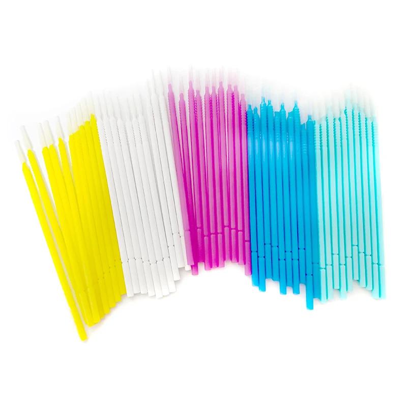 Applicateurs de micro-brosses pliables pour extensions de cils, livres de colle, poulet, 100 pièces,
