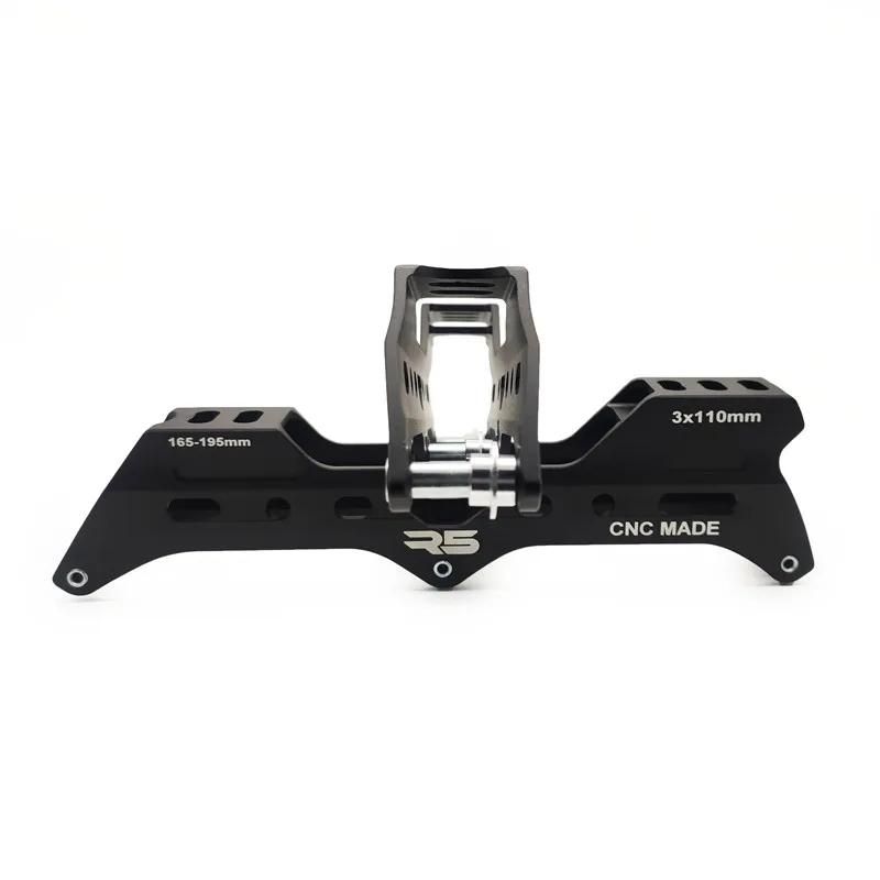 Base de patinage en ligne Slalom Speed Transfer, R5 Unbalance Rub Frame, Matter Yellow Green, F1 Gi3