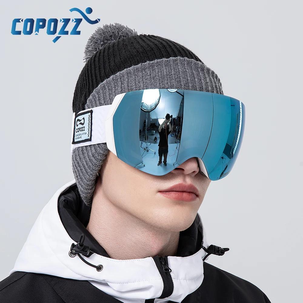 COPOZZ lunettes de Ski hommes femmes UV400 Anti-buée lunettes de Ski lunettes de neige adulte lunett