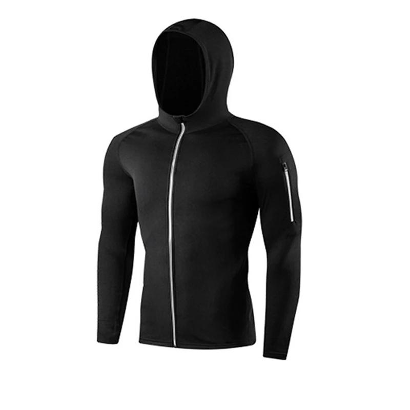 Manteau sport homme poches fitness course jogging sweat-shirt vêtement entraînement