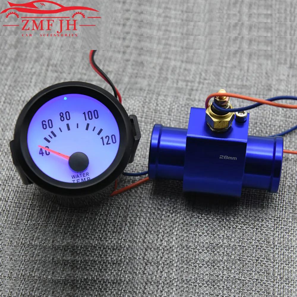 Jauge de température d'eau LED bleue personnalisée, température de l'eau de voiture de course, capte