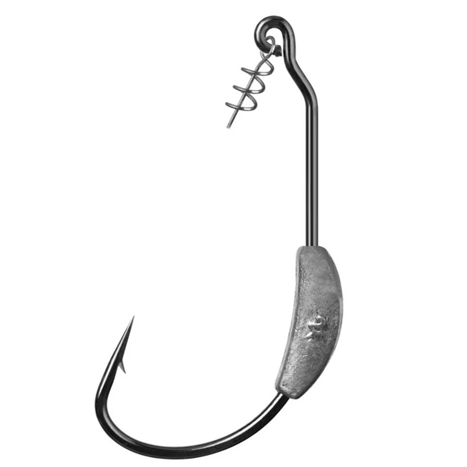 WALK FISH – hameçon de pêche en acier au carbone, 5 pièces, tête de gabarit en plomb, goupille de ve
