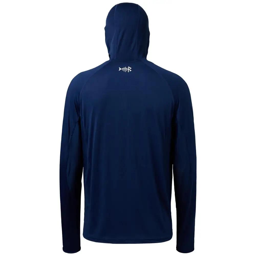 Bassdash UPF 50+ Chemise de pêche à manches longues pour homme avec masque et cache-cou UV