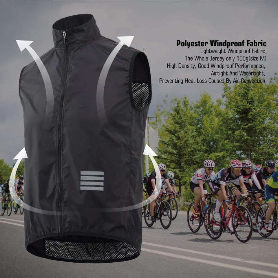 KEMALOCE-Gilet de cyclisme bleu marine pour homme, 2023 fibre, noir, léger, extérieur, coupe-vent, s