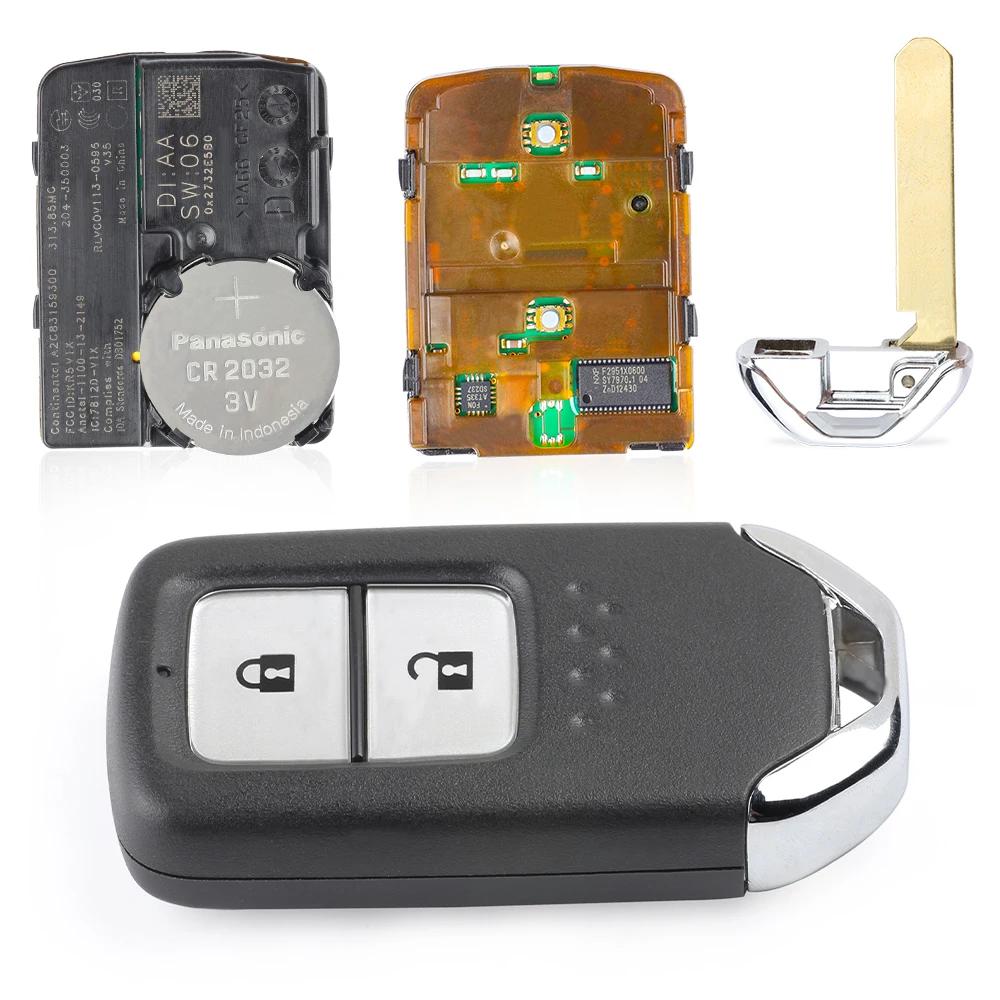 EllYECU-Clé télécommande intelligente à 2 boutons, 313.8MHz, ID47, pour Honda City Crider Jazz Shutt