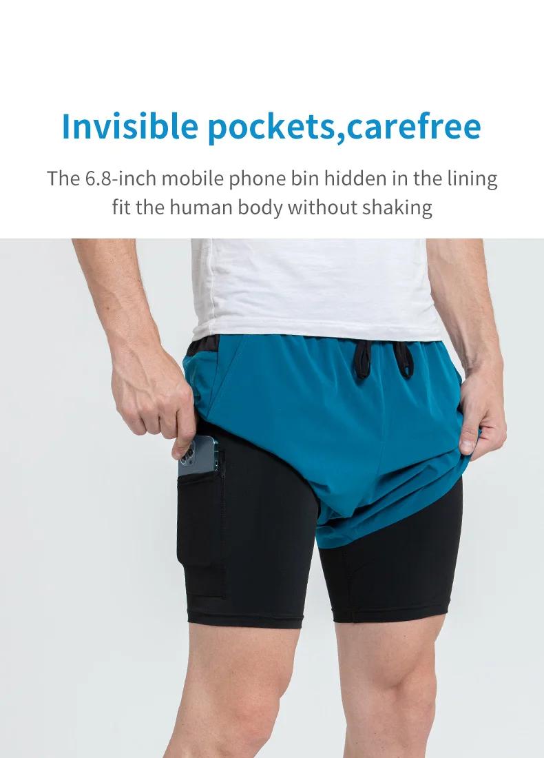 AONIJIE F5102 hommes Shorts de sport à séchage rapide troncs Shorts athlétiques avec doublure préven