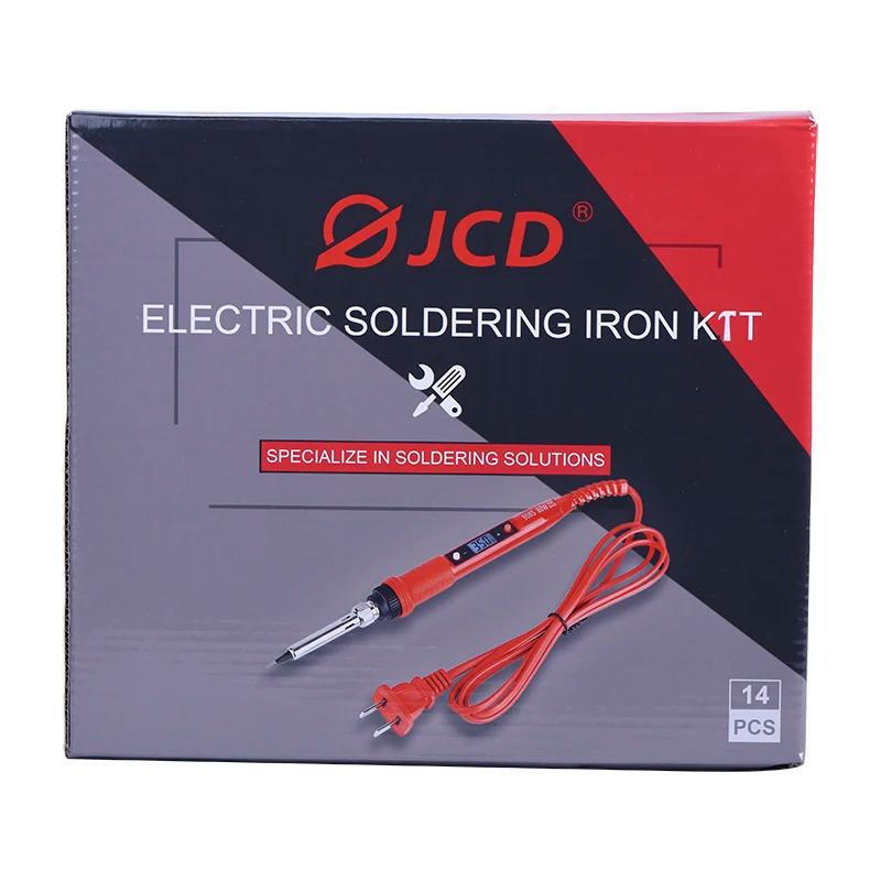 JCD-Kit de fer à souder à température réglable, 220V, 80W, LCD, outils de soudage, chauffage en céra