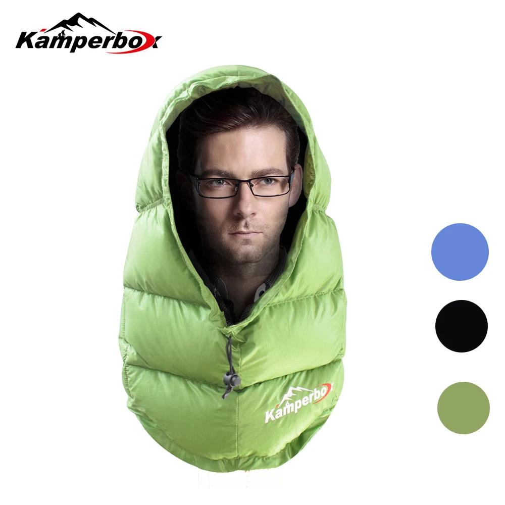 Kamperbox-Bonnet en duvet Balacava, équipement de camping ultraléger, sac de couchage d'hiver, bonne