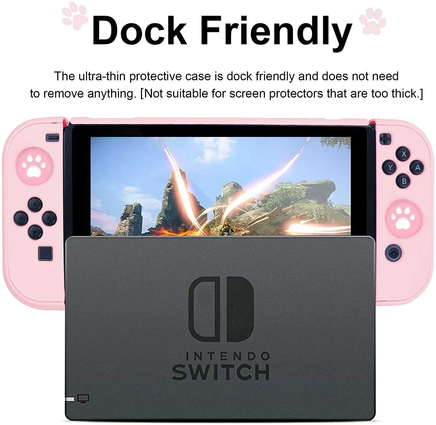 Pour Nintendo Switch Dockable Switch housse de protection JoyCon contrôleurs avec protecteur d'écran