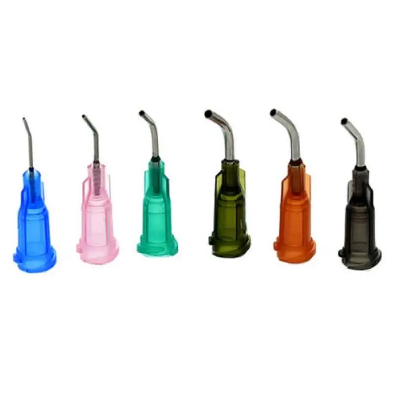 Aiguille de distribution coudée à 45 degrés en acier inoxydable, 10 à 45 pièces, pointe émoussée de