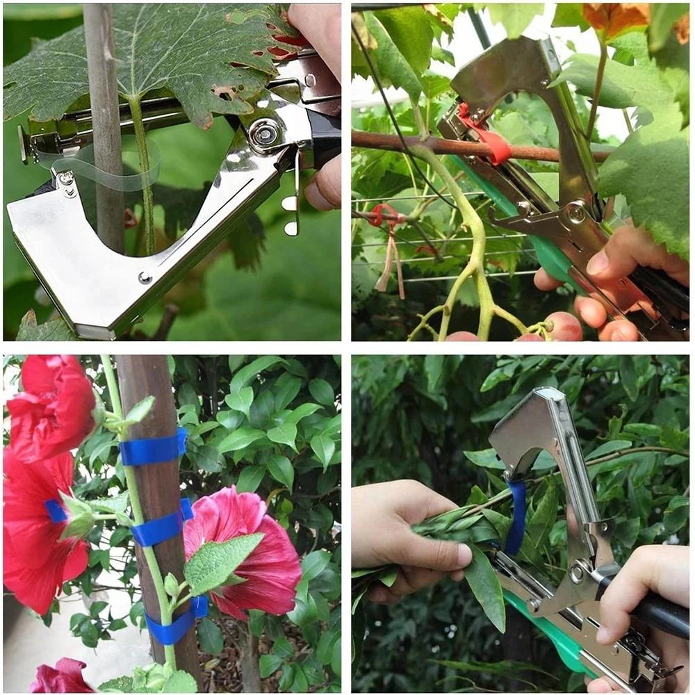 Onnfang 10 pièces outil de ruban de jardin tronc connecter tige main attachant piquet arbre fruitier