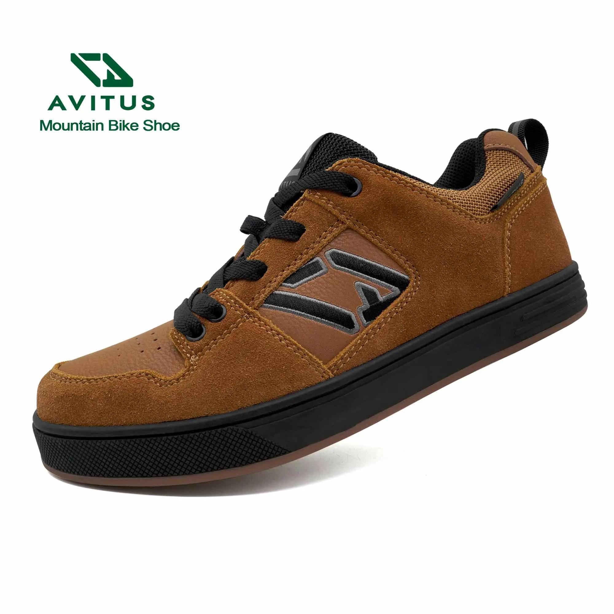 AVITUS Zapatillas-Chaussures de VTT plates pour hommes, baskets de cyclisme à pédales