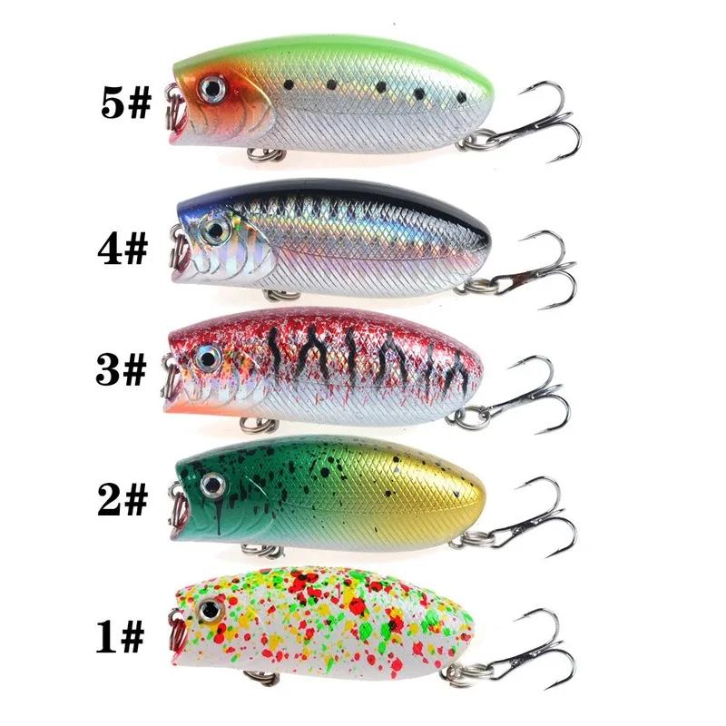 Leurres de pêche Topwater Popper, appâts artificiels durs, matériel de pêche en plastique Minnow, Wo