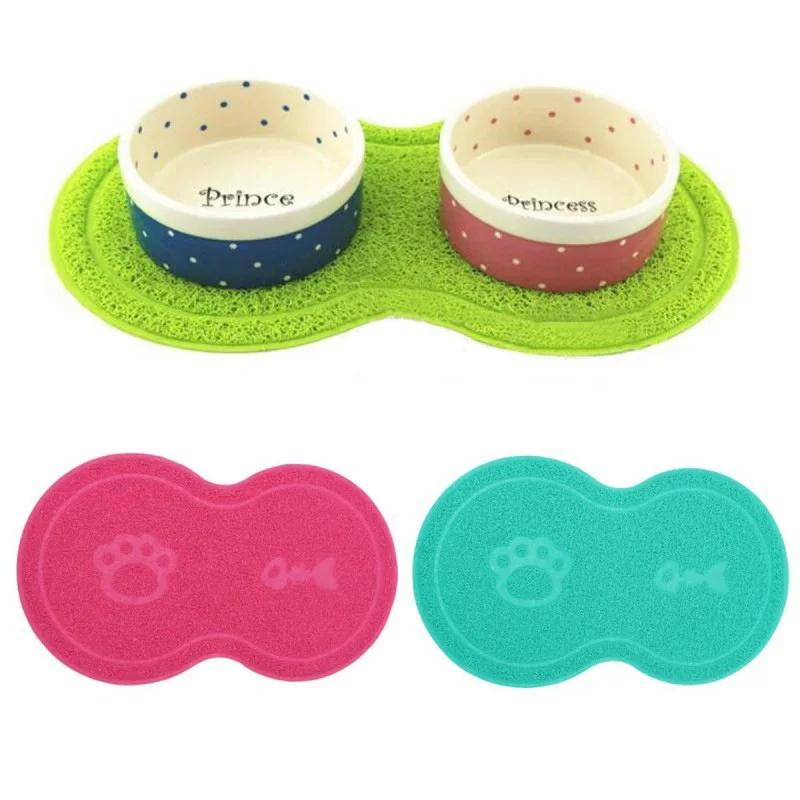 Tapis d'alimentation pour animaux de compagnie chien chat manger bol à boire tapis imperméable pour