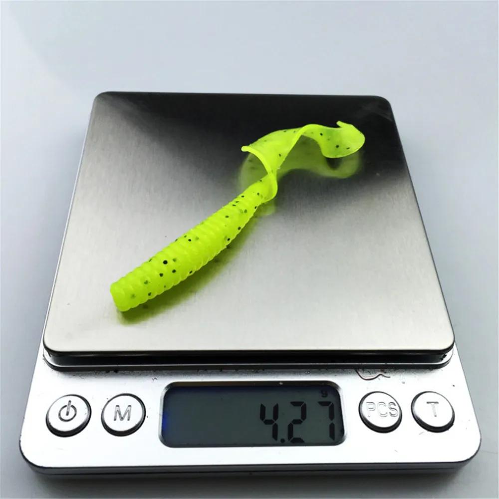 Leurres souples en silicone avec odeur de poisson, appâts artificiels pour carpe et bar, 5 pièces/lo