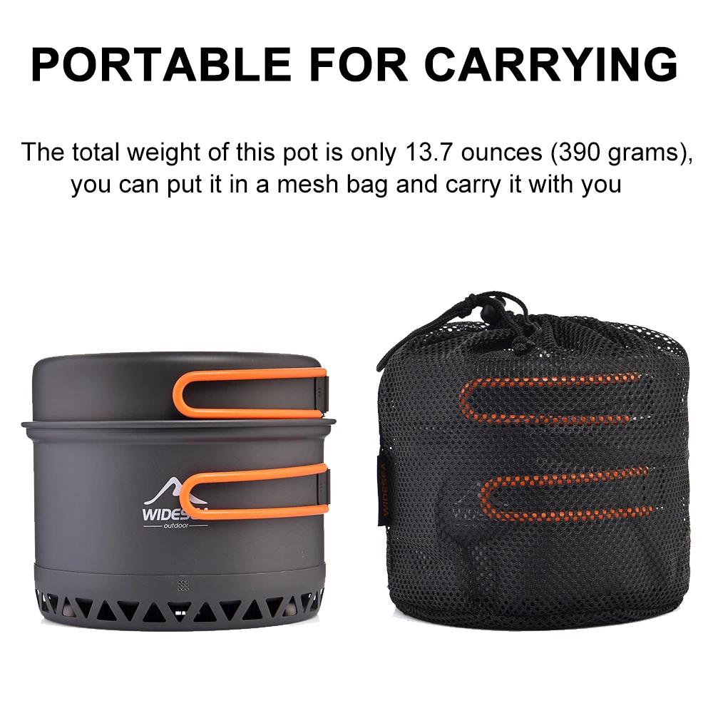 Widesea – ustensiles de cuisine de Camping 2,3 l, ensemble de casseroles de cuisine en plein air, cu
