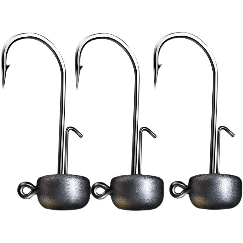 Hameçon de pêche à tête de gabarit NED, solide, Anti-chute, support auxiliaire, poisson mandarin, pl
