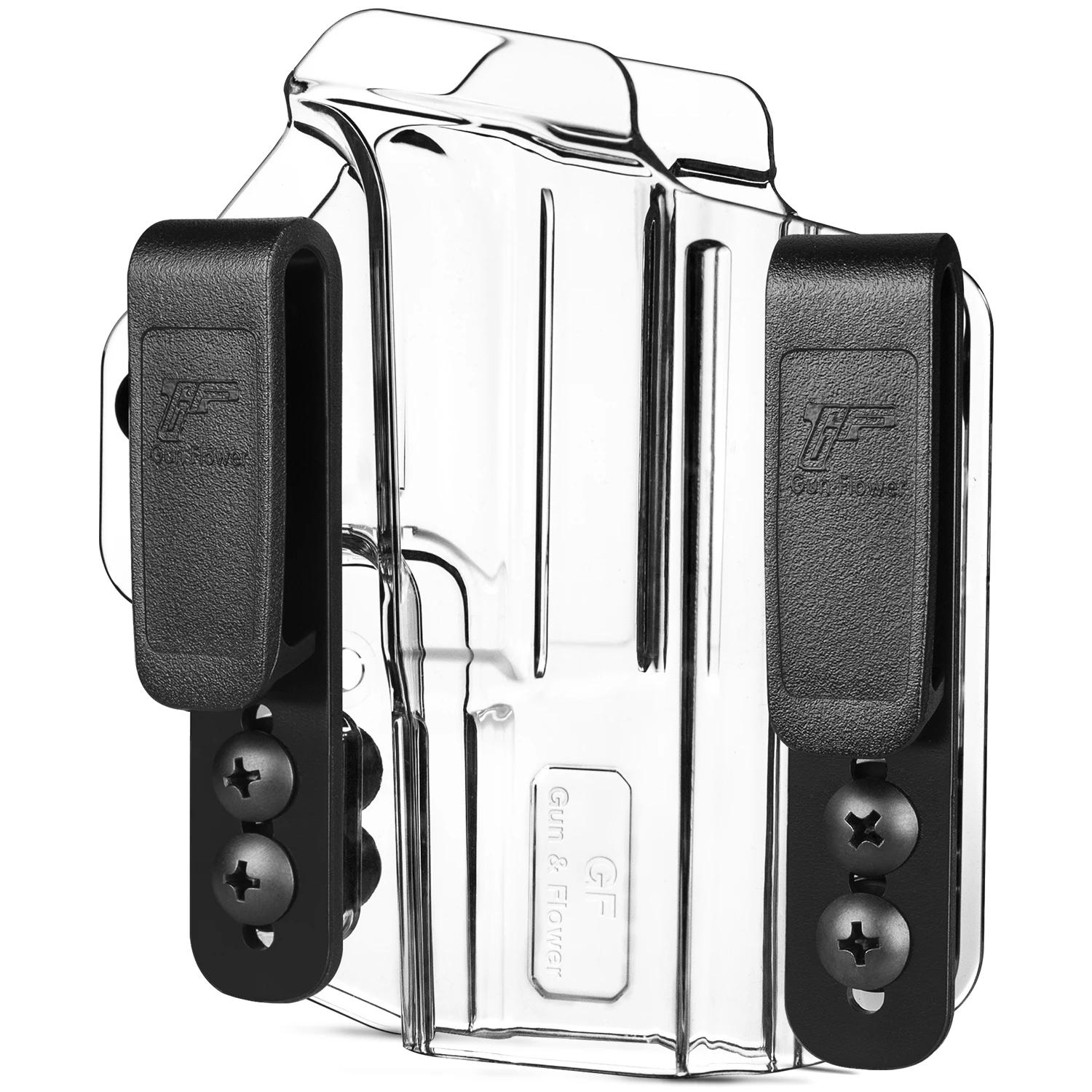 Uniquement pour Glock17/19 G43 P365 S & W MPS Taurus G2C 1911, étui en polymère transparent IWB/OWB,