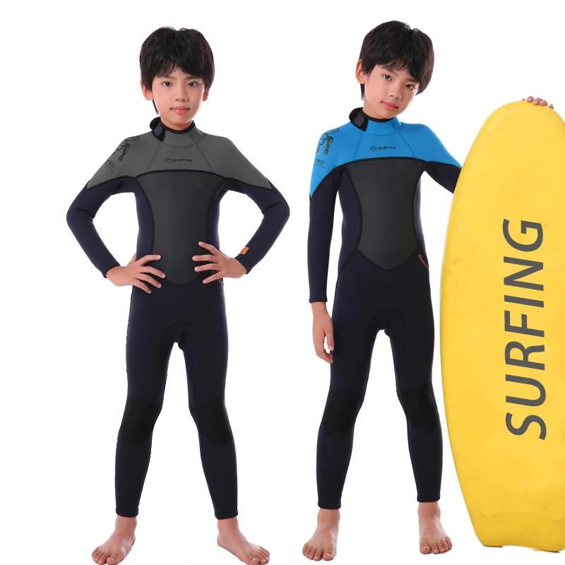 Filles épais maillot de bain garçons néoprène Surf combinaison 2.5mm sous-marine gratuit combinaison