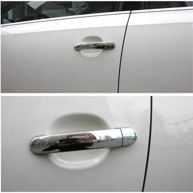 Couvercle de poignée de porte de voiture en Fiber de carbone chromé, autocollant pour VW Golf 5 MK5