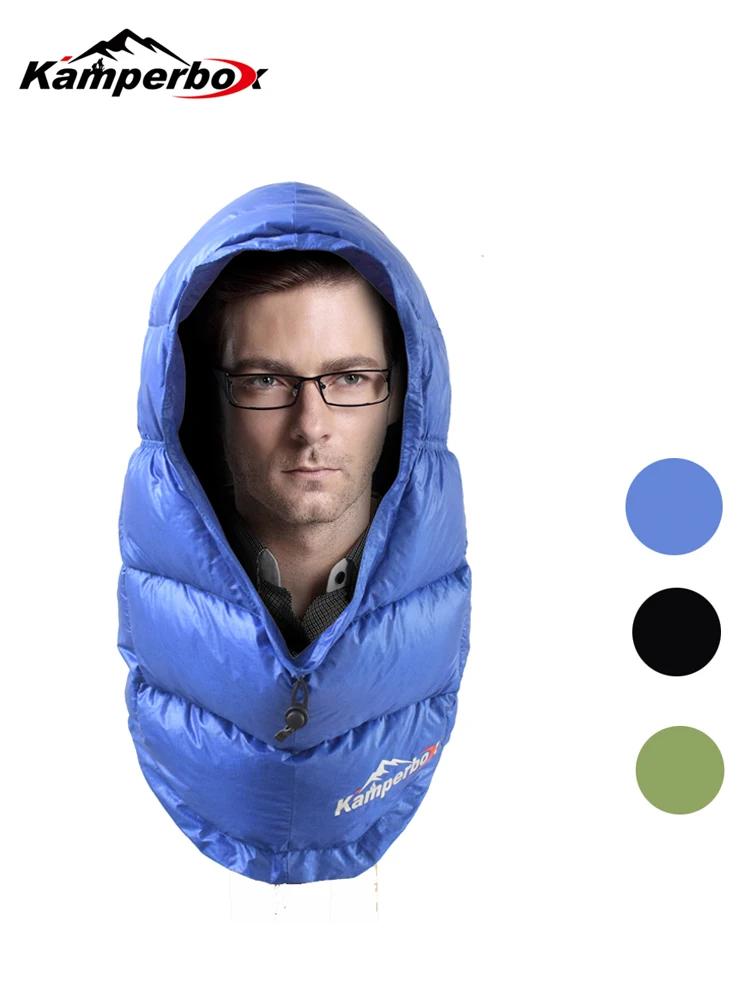 Kamperbox-Bonnet en duvet Balacava, équipement de camping ultraléger, sac de couchage d'hiver, bonne