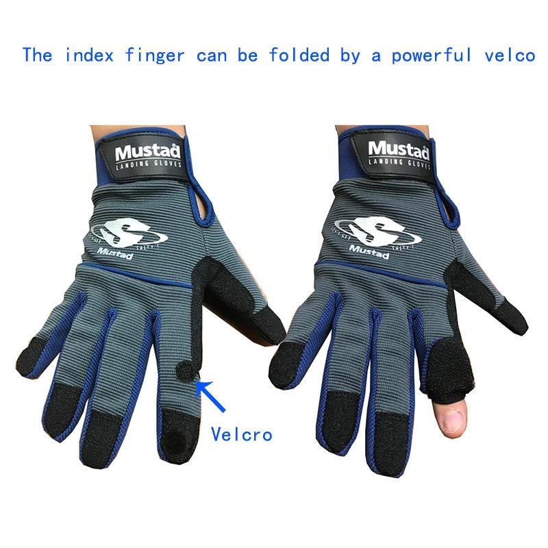 Mustad – gants de pêche en maille imperméable pour hommes, accessoires de plein air, Kayak, randonné