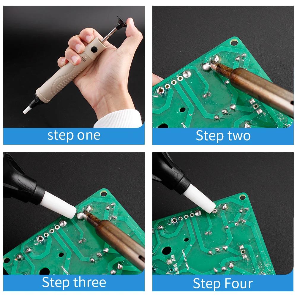 LUXIANZI puissant ensemble de pompe à vide soudure ventouse stylo aspiration étain pistolet pour sou