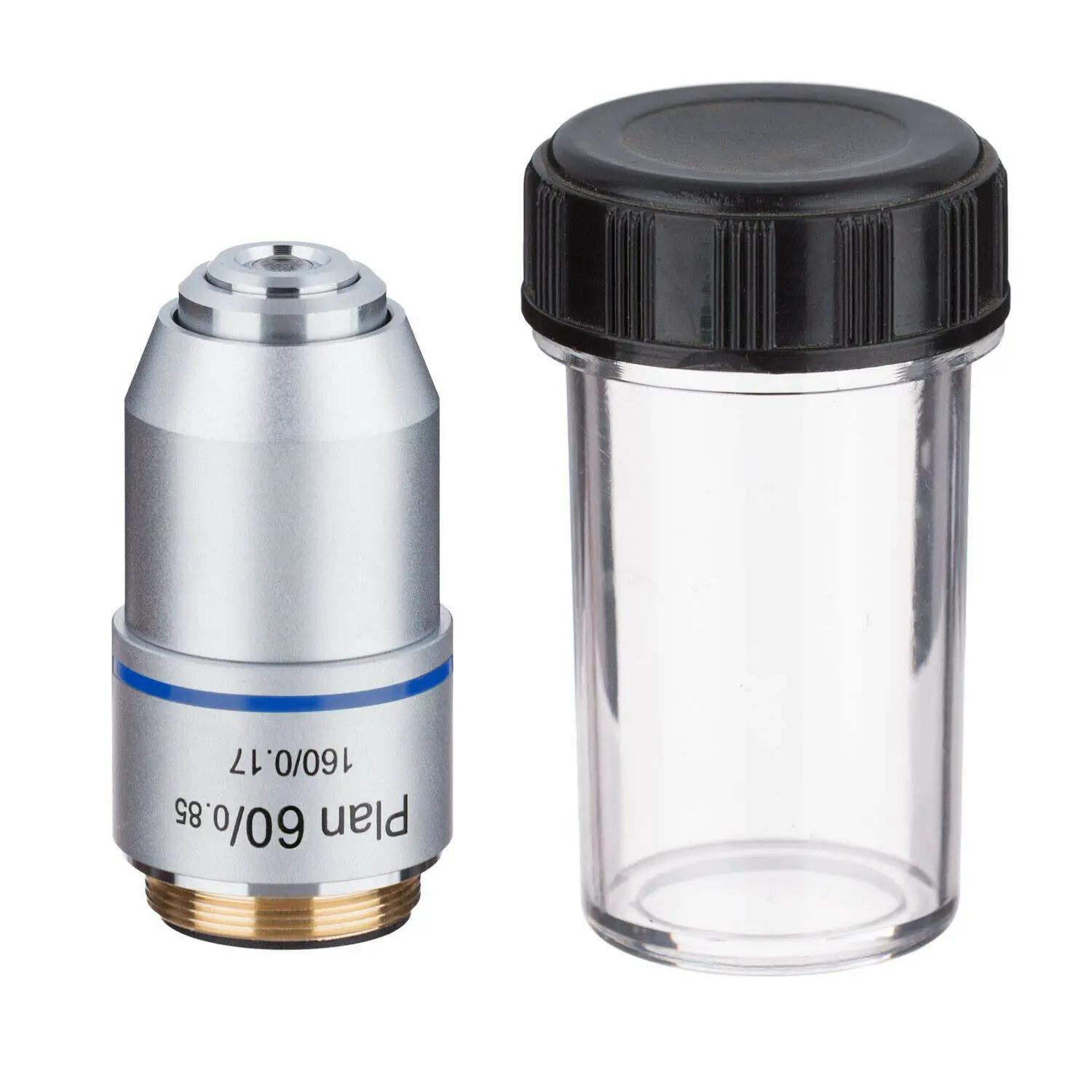 Objectif de Microscope PLAN DIN 4X 10X 20X 40X 60X 100X, filetage RMS