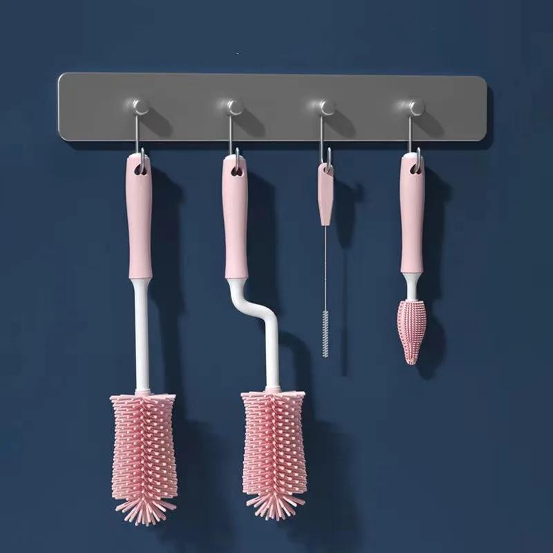 Brosse de nettoyage de bouteilles en Silicone, sucette pour bébé, épurateur de paille, petite brosse