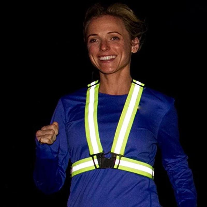 Gilet réfléchissant pour cyclisme nocturne - Sécurité running et sport d'extérieur automne